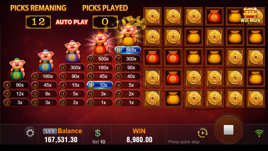grab casino login how much will my bet return